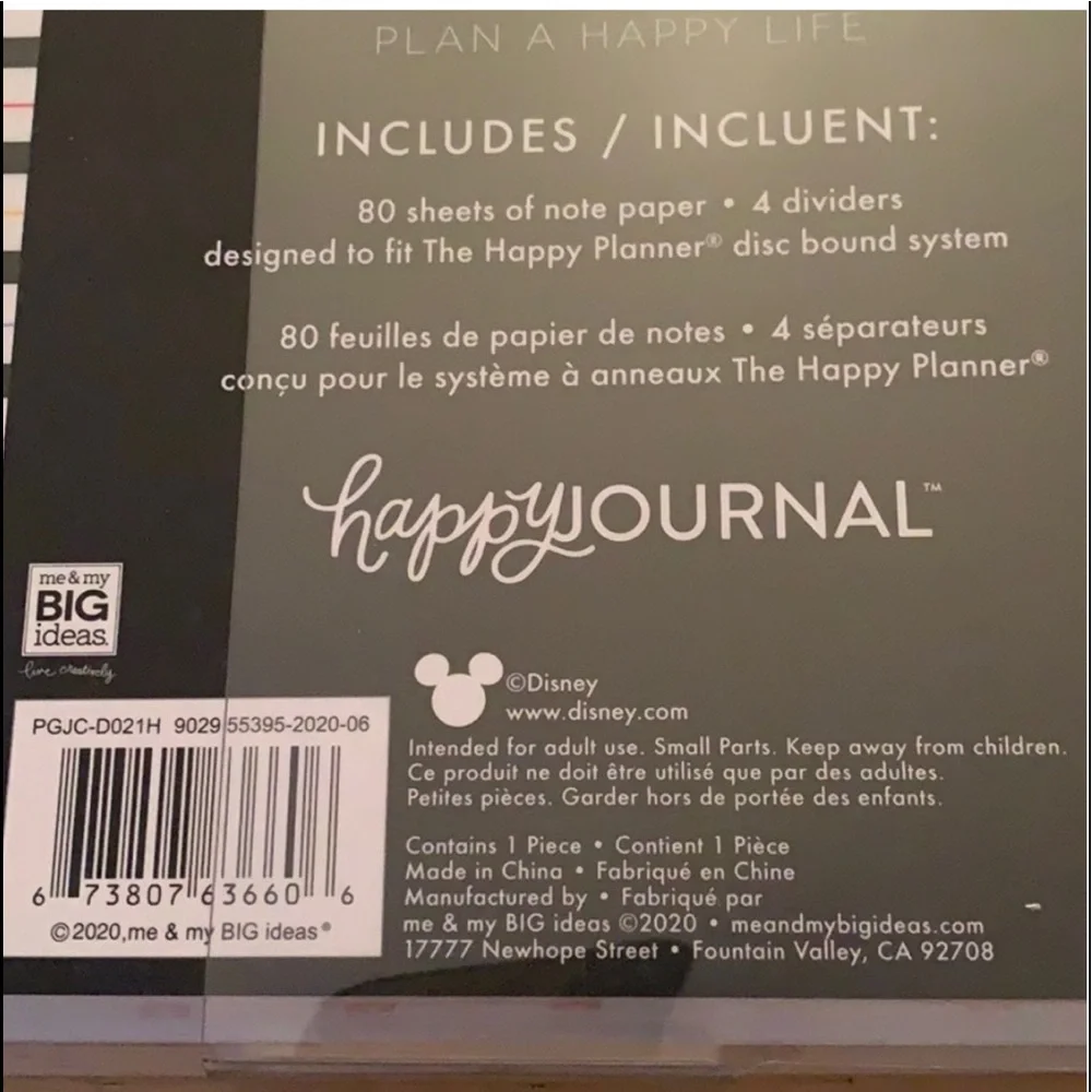 The Happy Planner Minnie Mouse Graphic Budget Classic Guided Journal.